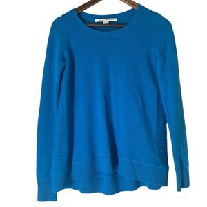 Diane Von Furstenberg Blue 100% Cashmere Sweater Womens Sz P/XS Quiet Luxury